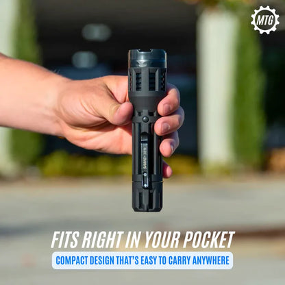 2-in-1 Taser with LED Flashlight  Stun Gun