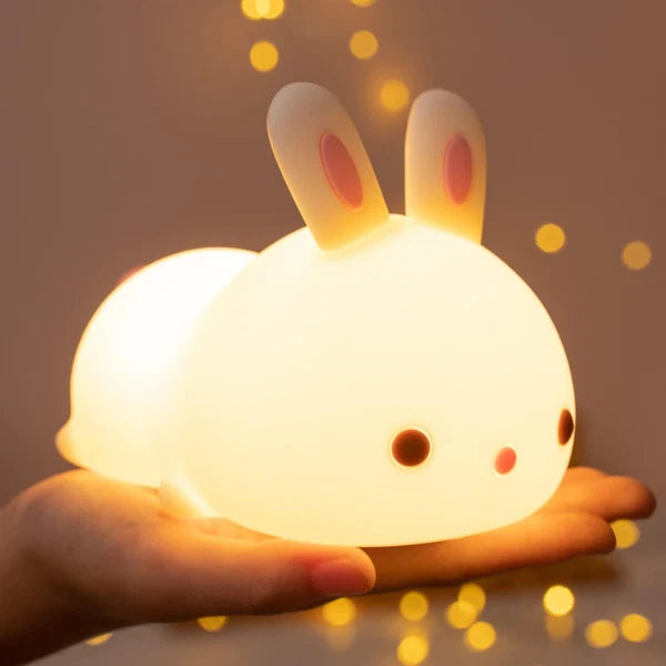 Clopal Soft Rechargeable Color Changing Cute Bunny Night Light for Kids Baby Lamp