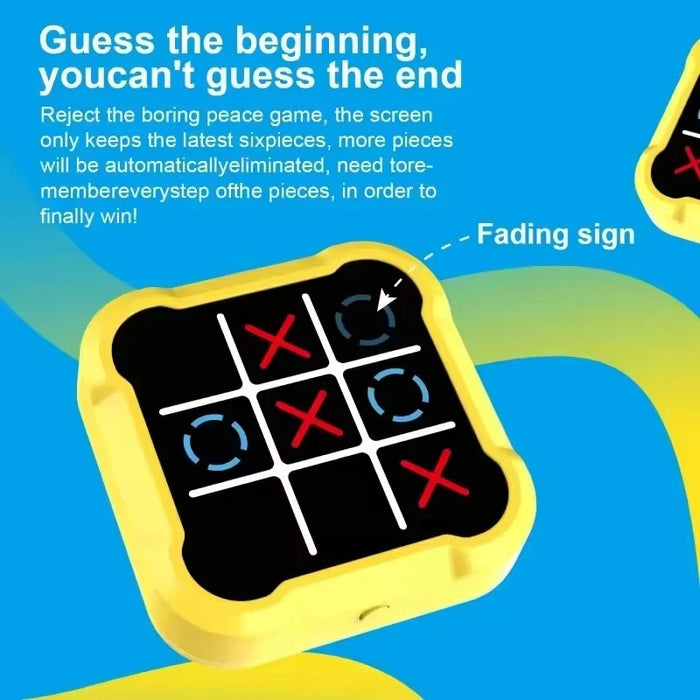 3 in 1 Electronic Tic Tac Toe Puzzle Game (Yellow/Blue/Orange)( Assorted Colors)